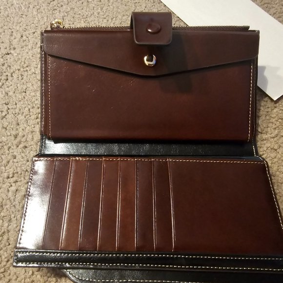 ITSLIFE New in box brown leather wallet RFID - Picture 5 of 6